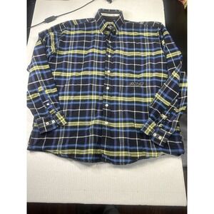 Cinch Up Long Sleeve Blue/Yellow Plaid Miller‎ Style Sz Medium